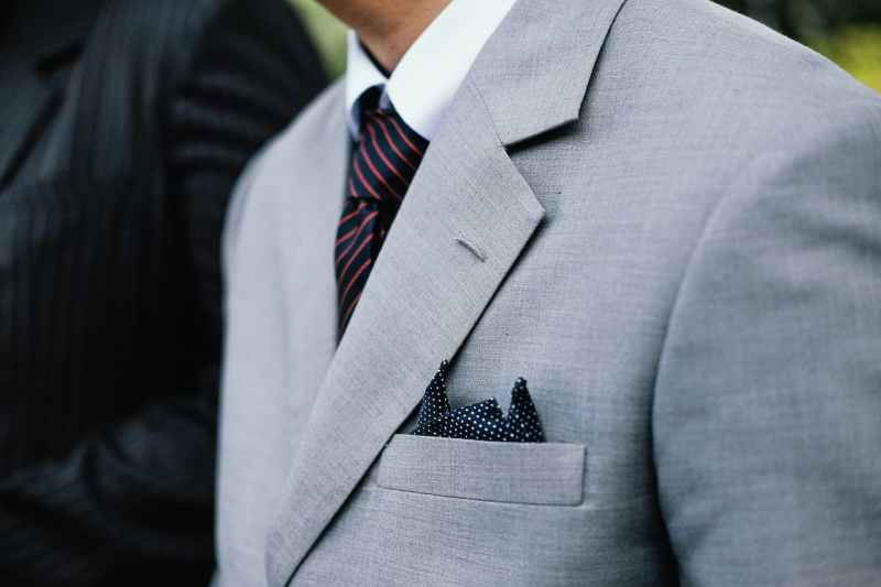 Man wearing a gray suit